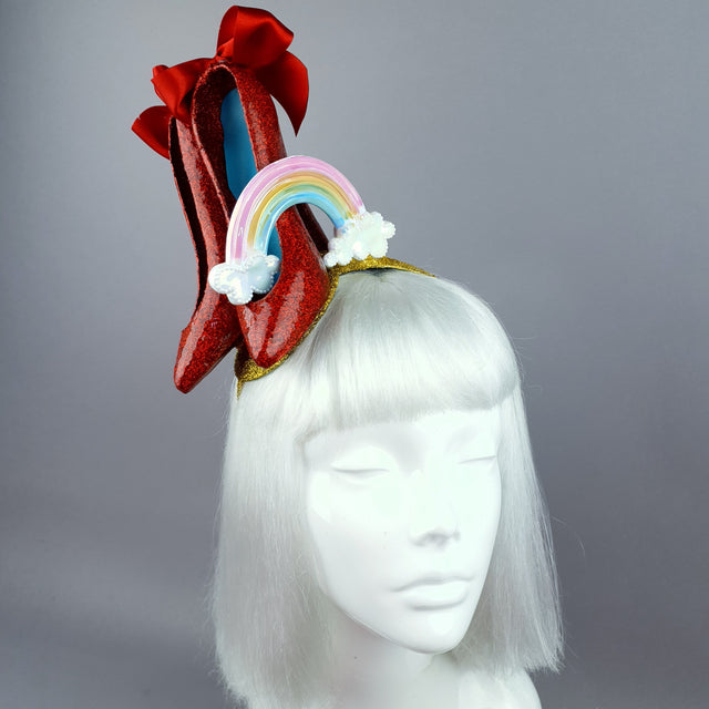 "Over the Rainbow" Wizard of Oz, Ruby Slippers Headpiece
