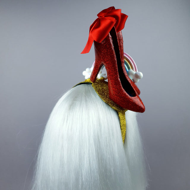"Over the Rainbow" Wizard of Oz, Ruby Slippers Headpiece
