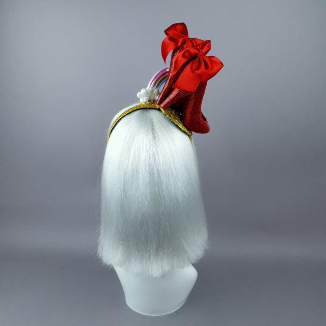 "Over the Rainbow" Wizard of Oz, Ruby Slippers Headpiece
