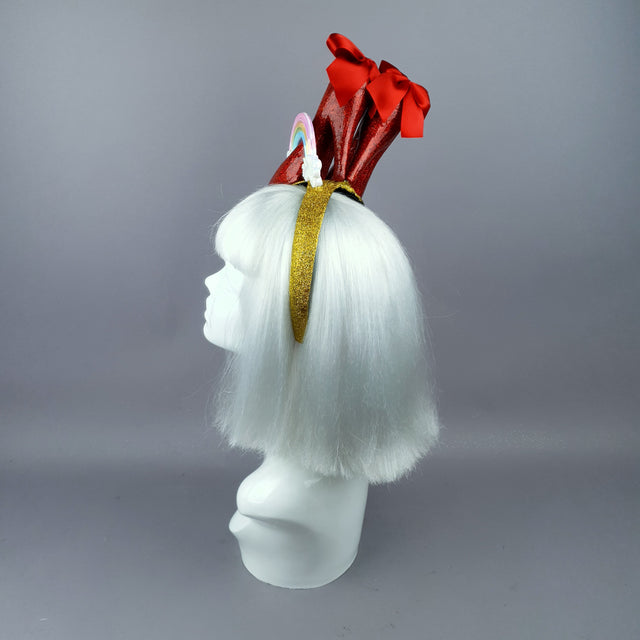 "Over the Rainbow" Wizard of Oz, Ruby Slippers Headpiece