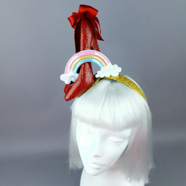 "Over the Rainbow" Wizard of Oz, Ruby Slippers Headpiece