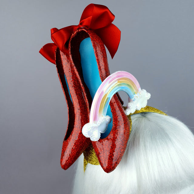 "Over the Rainbow" Wizard of Oz, Ruby Slippers Headpiece