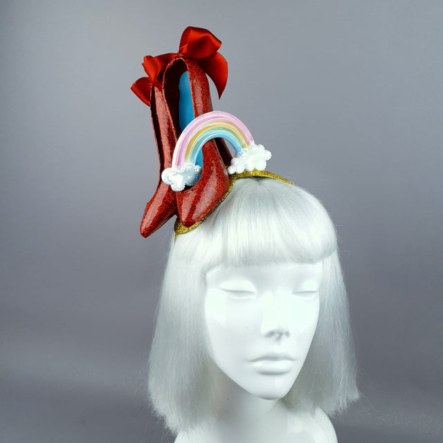 "Over the Rainbow" Wizard of Oz, Ruby Slippers Headpiece