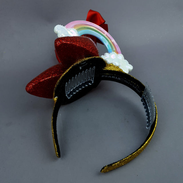 "Over the Rainbow" Wizard of Oz, Ruby Slippers Headpiece