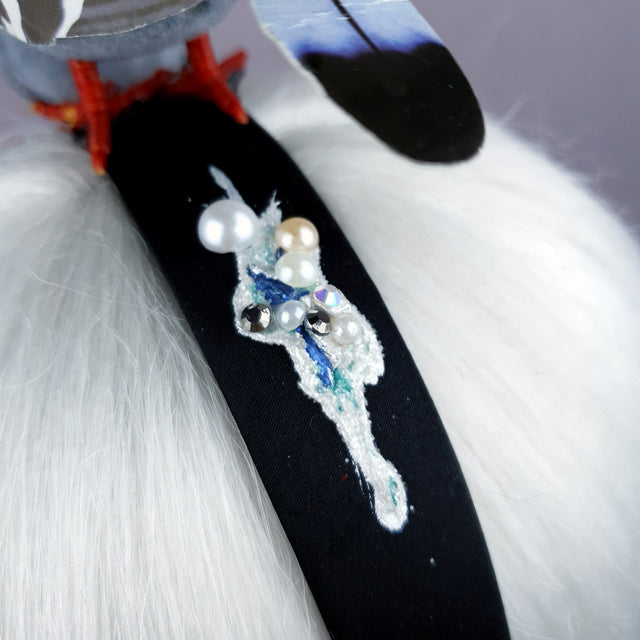 "Wabi-Sabi" Whimsical Pigeons in Love Poop Headband