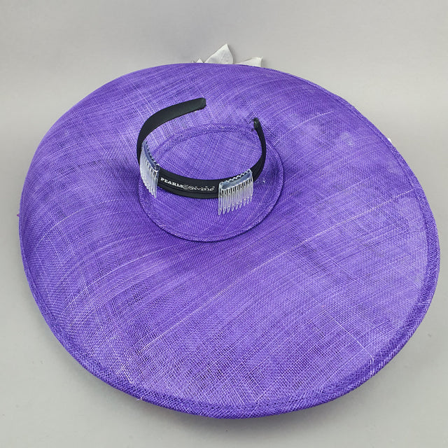 "Lilla" Purple Flowers & Lace Hat