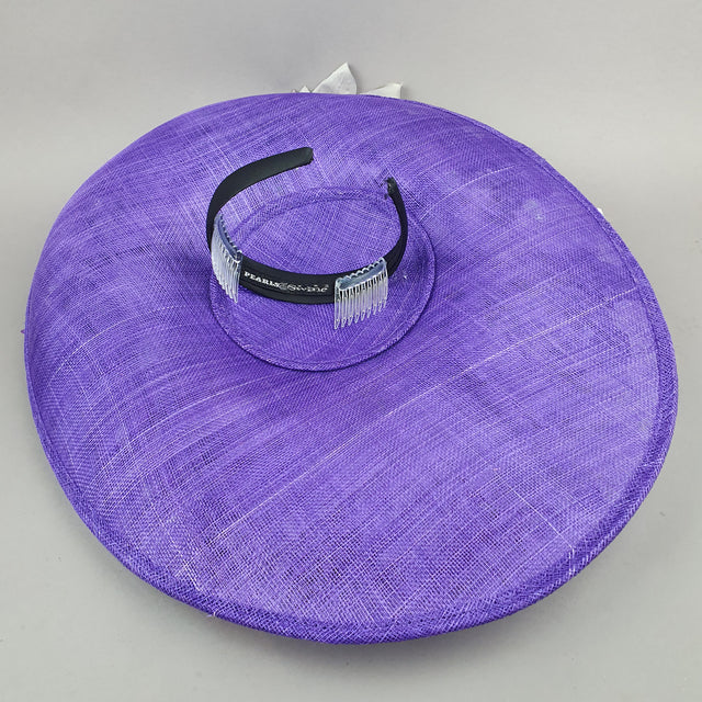 "Lilla" Purple Flowers & Lace Hat