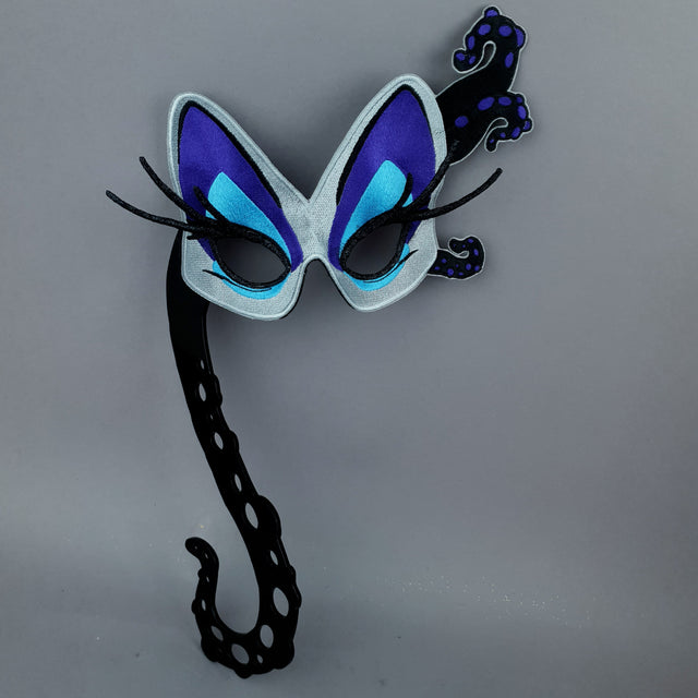 "Sea Witch" Embroidered Hand Held Mask