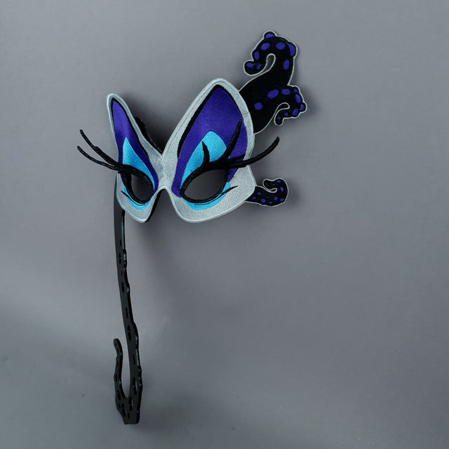 "Sea Witch" Embroidered Hand Held Mask