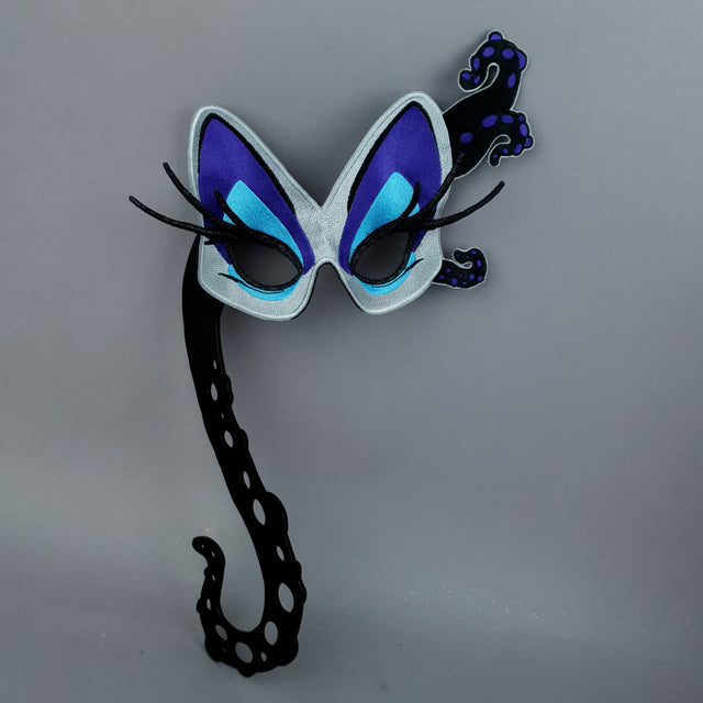 "Sea Witch" Embroidered Hand Held Mask