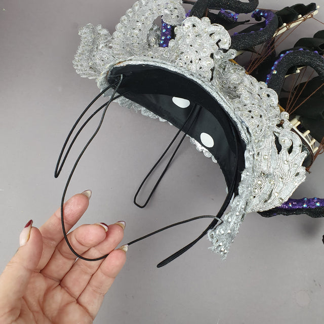 "Unfortunate Souls" Ship, Lace & Tentacle Headdress