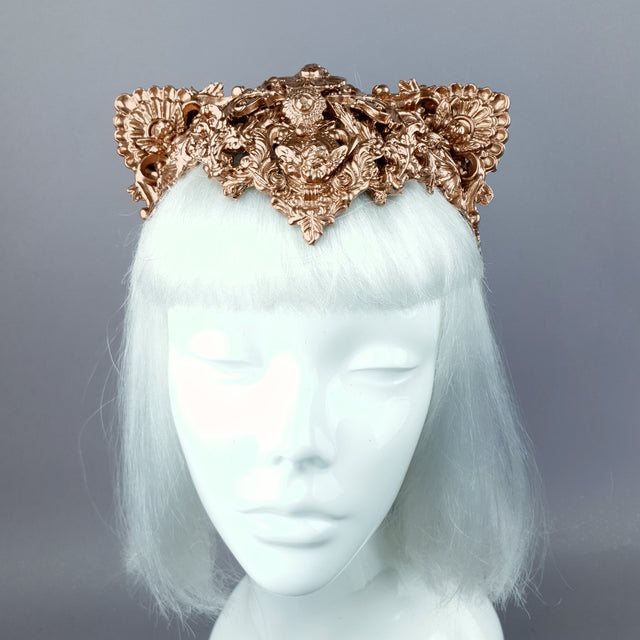 "Faline" Copper Filigree Cat Ear Headpiece