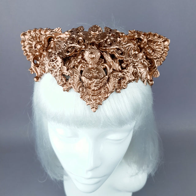 "Faline" Copper Filigree Cat Ear Headpiece