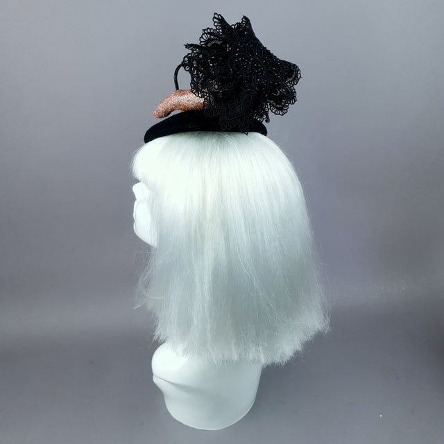 "Dearly Departed" Crystal Spider & Hand Halloween Hat