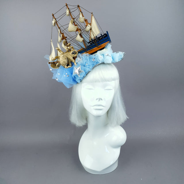 "Marine" Ship, Tulle & Octopus Headdress