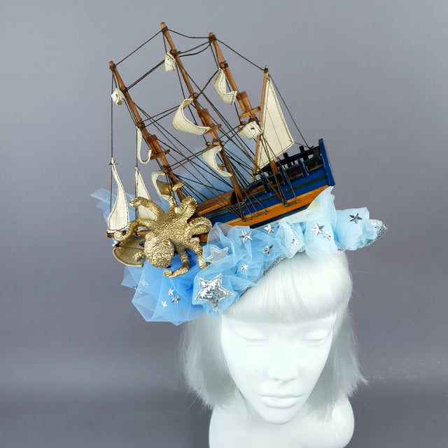 "Marine" Ship, Tulle & Octopus Headdress