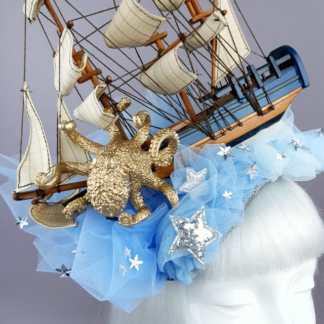 "Marine" Ship, Tulle & Octopus Headdress