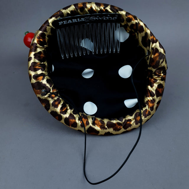 "Sweet as Hell" Skull Ice-cream, Cherry & Leopard Print Hat