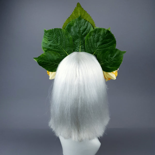 Colourful Flower Headdress with Krishna