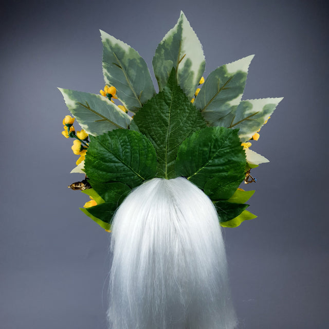 XL Colourful Flower Headdress with 5 Krishnas