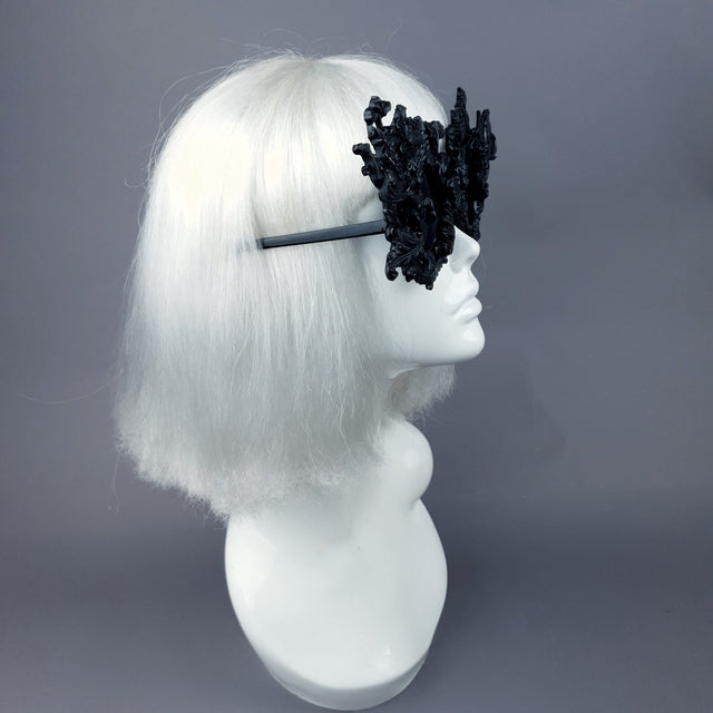 "Angelo" Black Filigree Ornate Sunglasses