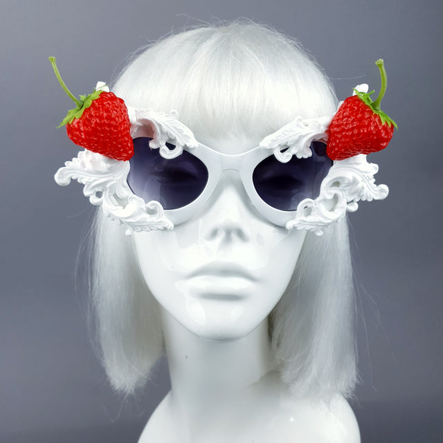 "Sahne" Strawberries & Cream Filigree Sunglasses