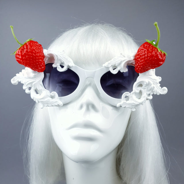 "Sahne" Strawberries & Cream Filigree Sunglasses