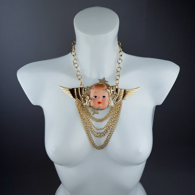 "Sanctus" Cherub DollFace Necklace