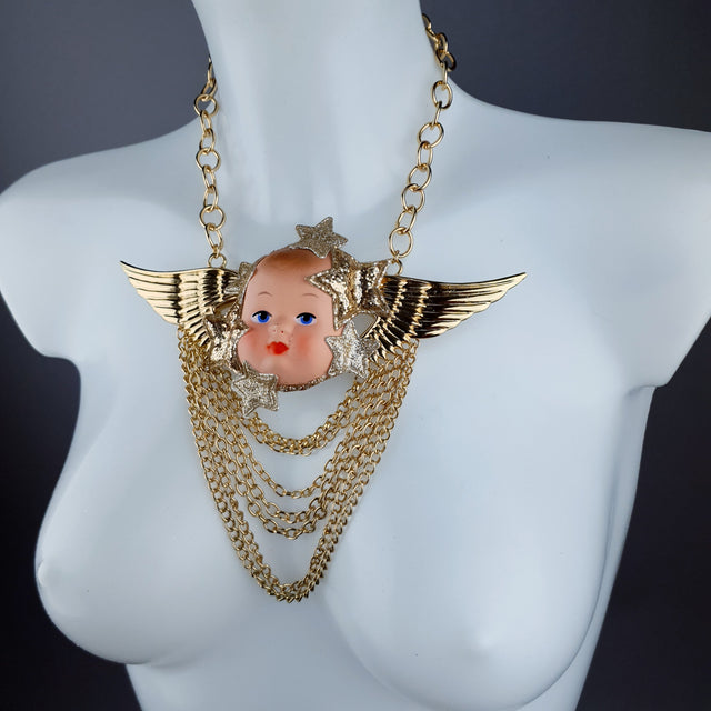"Sanctus" Cherub DollFace Necklace