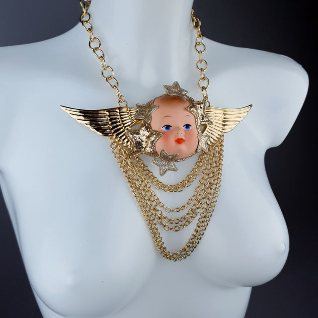 "Sanctus" Cherub DollFace Necklace