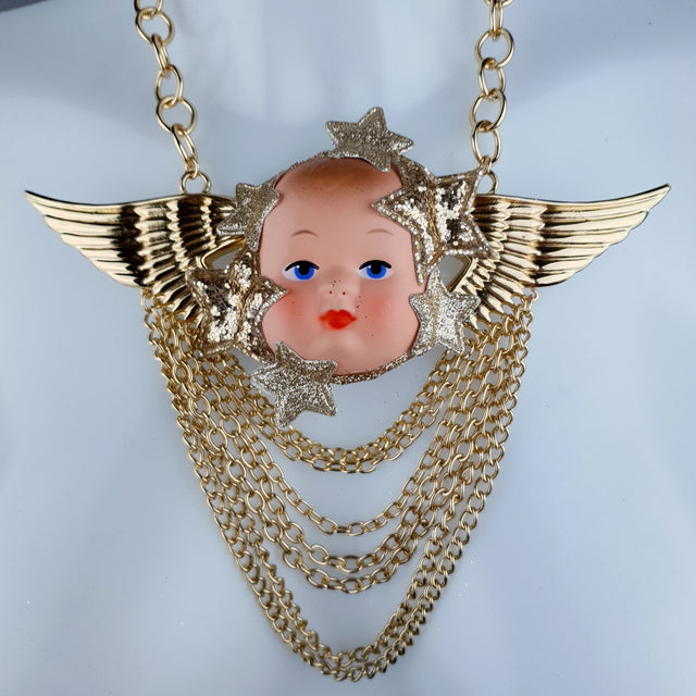 "Sanctus" Cherub DollFace Necklace