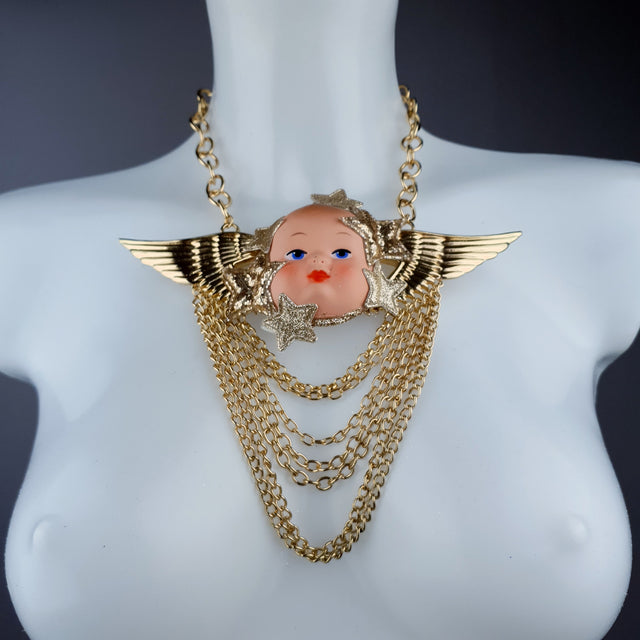 "Sanctus" Cherub DollFace Necklace