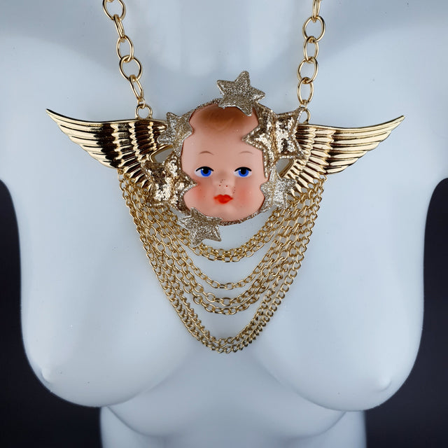 "Sanctus" Cherub DollFace Necklace