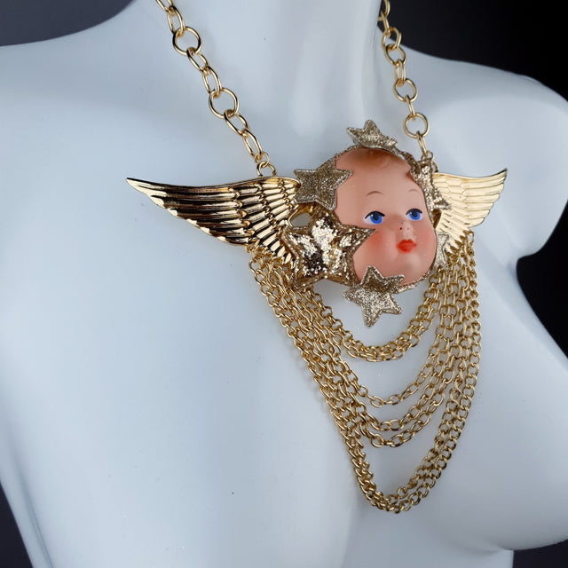 "Sanctus" Cherub DollFace Necklace