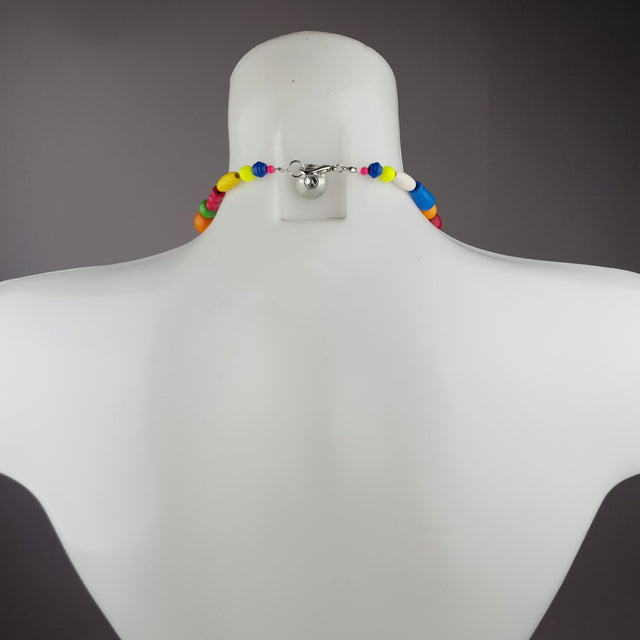 "Colourful Poppets" Bubble DollFace Necklace