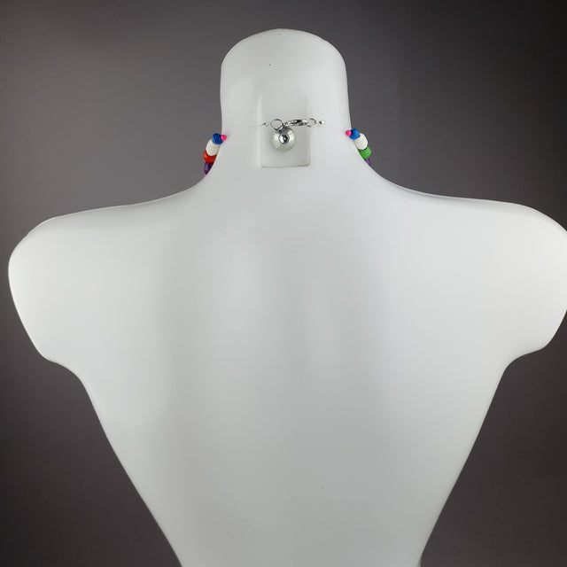 "Many Heads Are Better Than 1" Colourful Doll Head Statement Necklace