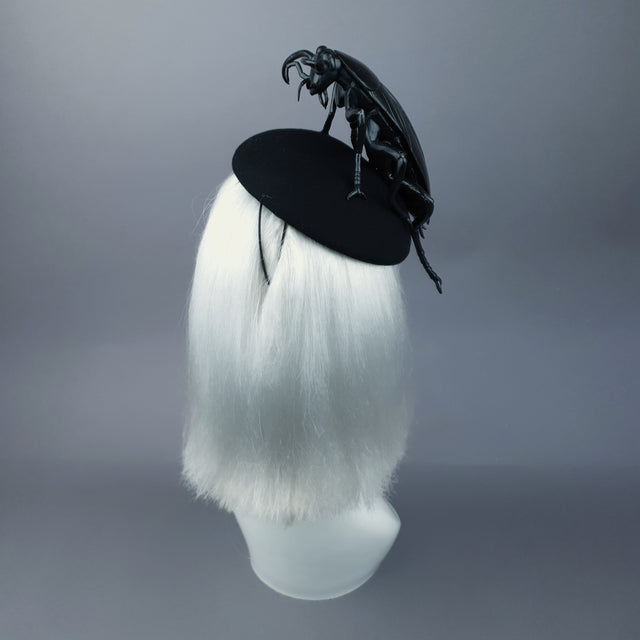 "Cucaracha" Black Giant Cockroach Insect Bug Fascinator Hat