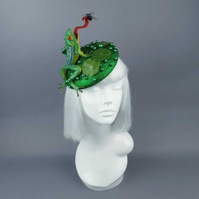 "Prince Charming" Frog & Fly Fascinator Hat