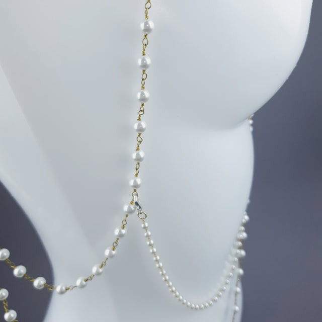 "Adira" Gold Filigree & Pearl Body Jewellery