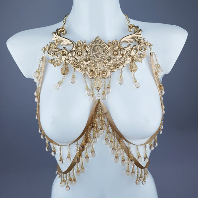 "Althea" Gold Filigree & Beading Body Jewellery