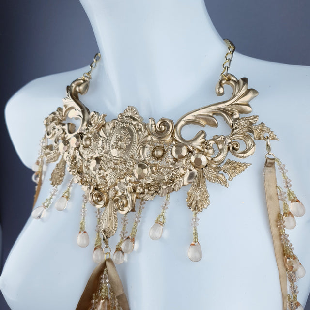 "Althea" Gold Filigree & Beading Body Jewellery