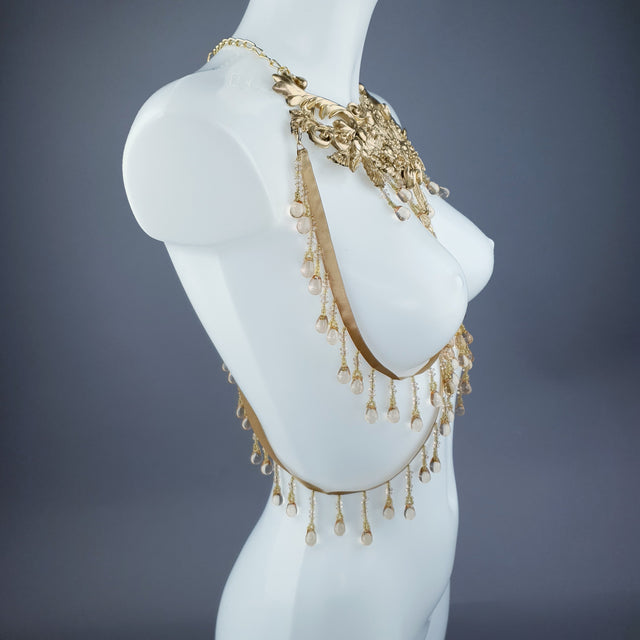 "Althea" Gold Filigree & Beading Body Jewellery