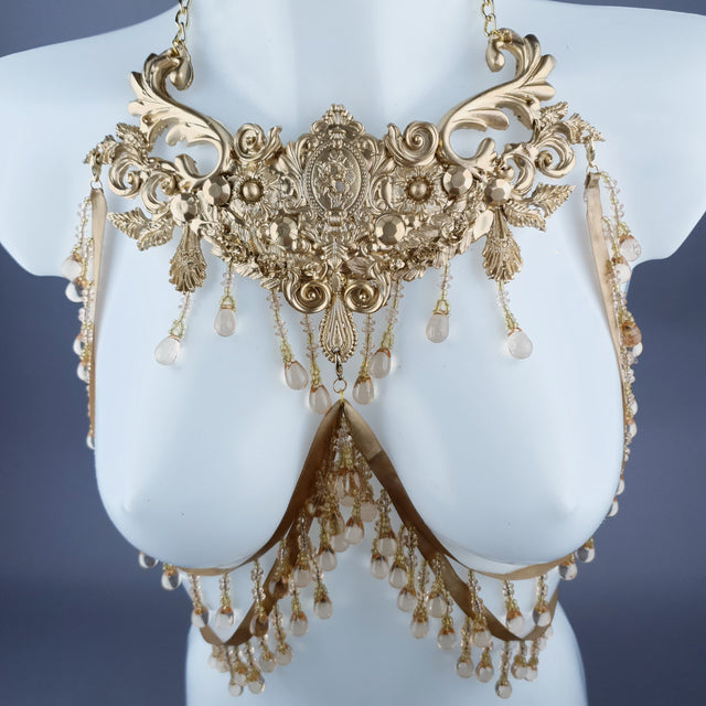 "Althea" Gold Filigree & Beading Body Jewellery