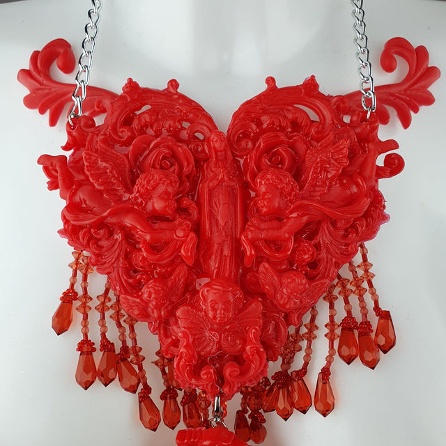 "Stigmata" Red Filigree & Beading Body Jewellery