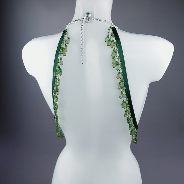 "Envy" Green Filigree Nipple Pasties & Beading Body Jewellery