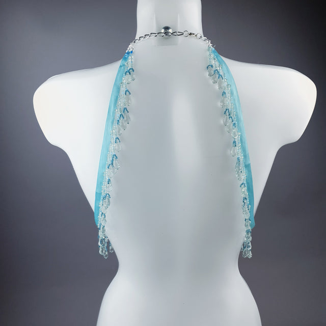 "Erzulie" Blue Filigree Nipple Pasties & Beading Body Jewellery