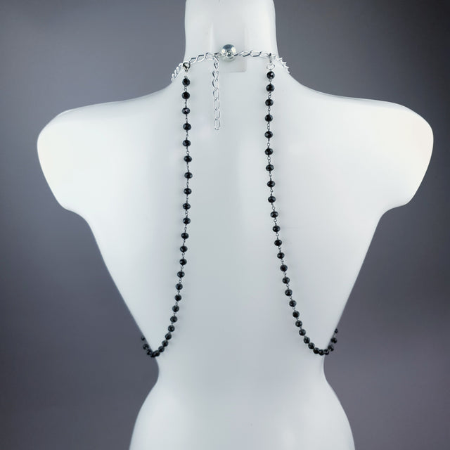 "Alexandrine" Black Filigree & Beading Body Jewellery