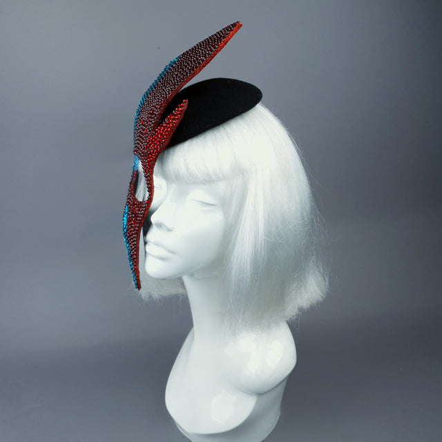 "Aladdin Sane" David Bowie Lightning Bolt Mask Hat