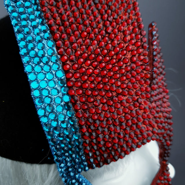 "Aladdin Sane" David Bowie Lightning Bolt Mask Hat