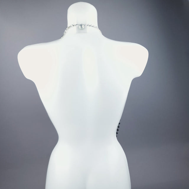 "Blade" Black Scissors & Filigree Body Jewellery with Nipple Pasties